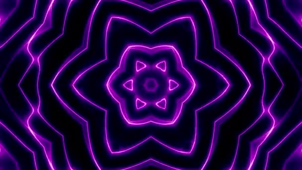 Transformando Mandala Abstracto Imágenes Loop Símbolo Sagrado Mandala Sagrado Morado — Vídeos de Stock
