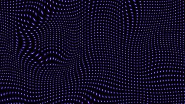 Animasyon teknolojisi karanlık arka plan rastgele noktalar ve ızgara 4K. Görüntü döngüsü