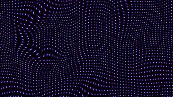 Анимированная Технология Темном Фоне Случайными Точками Сеткой Циклические Кадры — стоковое видео