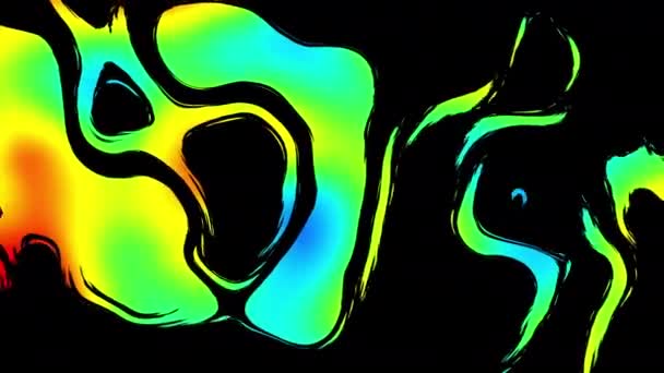 Abstraktes Looping Video Nahtlos Abstrakte Wellenförmige Holographische Psychedelische Hintergründe Für — Stockvideo