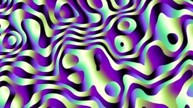 4k 'lık soyut döngü videosu. Döngü oynatmak için kusursuz soyut dalgalı psikedelik arkaplan. Dalgalı yüzey.