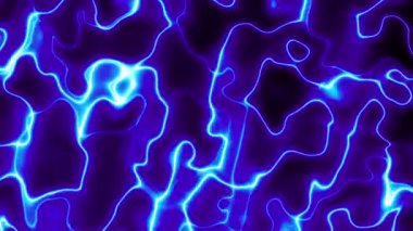 4k 'lık soyut döngü videosu. Döngü oynatmak için kusursuz soyut mavi dalgalı psikedelik arka plan. Mor enerji hareketli dokusu
