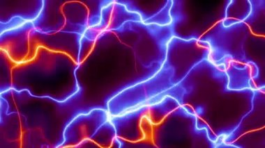 4k 'lık soyut döngü videosu. Döngü oynatmak için kusursuz soyut mavi dalgalı psikedelik arka plan. Mor enerji hareketli dokusu