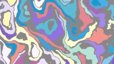 4k 'lık soyut döngü videosu. Döngü oynatmak için kusursuz soyut dalgalı psikedelik arkaplan. Dalgalı yüzey.