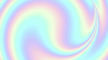 Soyut holografik gökkuşağı animasyonu. 4K hareket grafiği. Moda tekstili, neon rengi, ortam grafik tasarımı, ekran koruyucu.