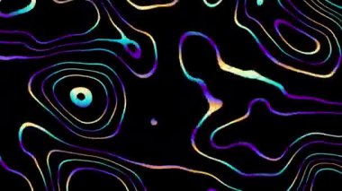 Güzel soyut dalga çizgileri teknoloji arka plan dalga dijital etki parçacıkları. Kusursuz Döngü 4k
