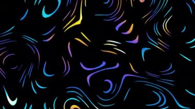 Güzel soyut dalga çizgileri teknoloji arka plan dalga dijital etki parçacıkları. Kusursuz Döngü 4k