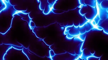 4k 'lık soyut döngü videosu. Döngü oynatmak için kusursuz soyut mavi dalgalı psikedelik arka plan. Mavi enerji hareketli dokusu