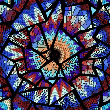 Kusursuz mozaik sanat modeli. Soyut Mandala arkaplanı... vektör resmi.