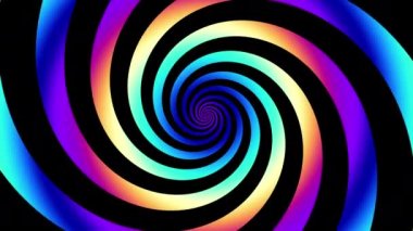 Devamlı dönen fütüristik dalgalı spiral 4k. Kusursuz döngü görüntüsü. Soyut sarmal.