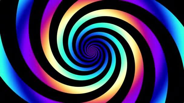 Ändlösa Snurrande Futuristiska Vågiga Spiral Sömlös Looping Film Abstrakt Helix — Stockvideo