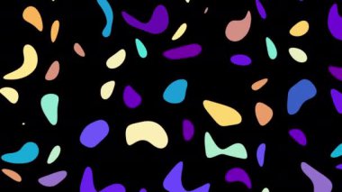 Renkli soyut çizgi film hareketli dijital tasarımı şekillendirir. Kusursuz döngü. Video animasyonu Ultra HD 4K 3840x2160