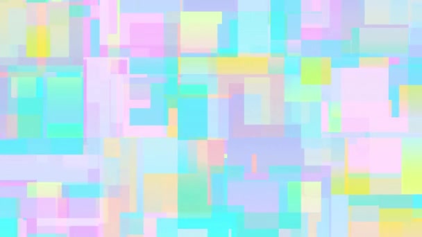 Przekształć Tło Geometryczne Migające Abstrakcyjne Tło Pikseli Losowe Małe Kwadraty — Wideo stockowe