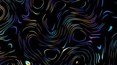 Güzel soyut dalga çizgileri teknoloji arka plan dalga dijital etki parçacıkları. Kusursuz Döngü 4k