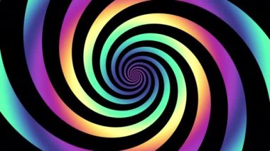 Devamlı dönen fütüristik dalgalı spiral 4k. Kusursuz döngü görüntüsü. Soyut sarmal.