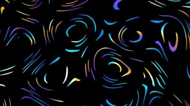 Güzel soyut dalga çizgileri teknoloji arka plan dalga dijital etki parçacıkları. Kusursuz Döngü 4k