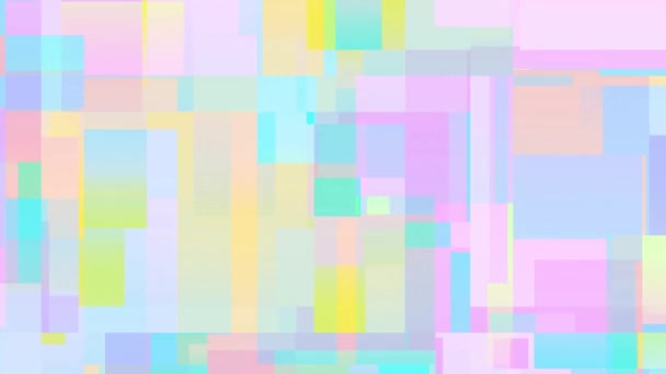 Перетворити Геометричний Фон Блимає Тло Абстрактних Пікселів Випадкові Маленькі Квадрати — стокове відео