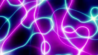 4k 'lık soyut döngü videosu. Döngü oynatmak için kusursuz soyut mavi dalgalı psikedelik arka plan. Parlayan enerji hareketli dokusu