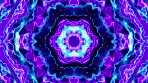 Futuristický Psychedelický Video Kaleidoskop Mandala Art Design New Age Vzor — Stock video