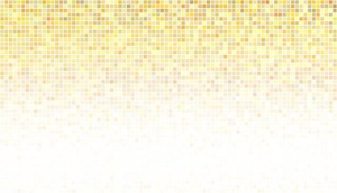 Beyaz kopya alanı olan soyut altın tabanlı mozaik. Vektör EPS yatay resmi