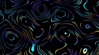 Güzel soyut dalga çizgileri teknoloji arka plan dalga dijital etki parçacıkları. Kusursuz Döngü 4k