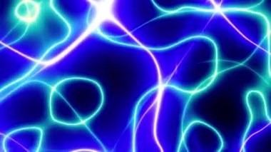 4k 'lık soyut döngü videosu. Döngü oynatmak için kusursuz soyut mavi dalgalı psikedelik arka plan. Parlayan enerji hareketli dokusu