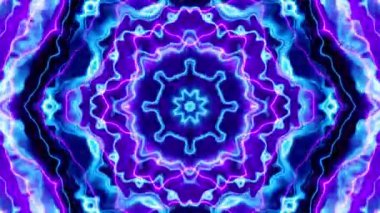 4k Kusursuz döngü kutsal mandala, derin zihin mandala akışkan hareketlerle karışık akışkan tasarımın görsel uyanışı.