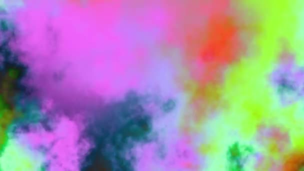 Magia Unicorn Céu Looping Footage Nebulosa Nublada Fundo Abstrato — Vídeo de Stock