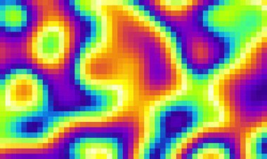 Trippy psychedelic renkli neon geometrik şekiller soyut arkaplan, pikselli vektör deseni