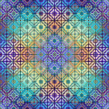 Soyut, dikişsiz geometrik düzenli desen. Geometrik vektör çizimi. Soyut şekiller.