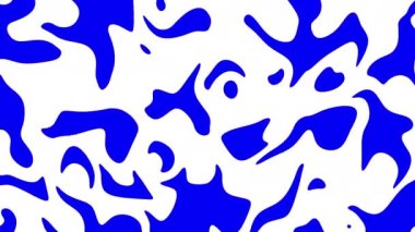 Kusursuz soyut dalgalı şekiller arka plan. Tekrar oynat. 4k video. Henri Matisse tarzı