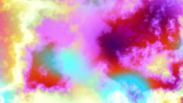 抽象ループ4Kビデオ ループ再生のためのシームレス抽象的な重いサイケデリック背景 波状の表面を移動する 雲のような星雲の背景 ナチュラルレトロカラー — ストック動画