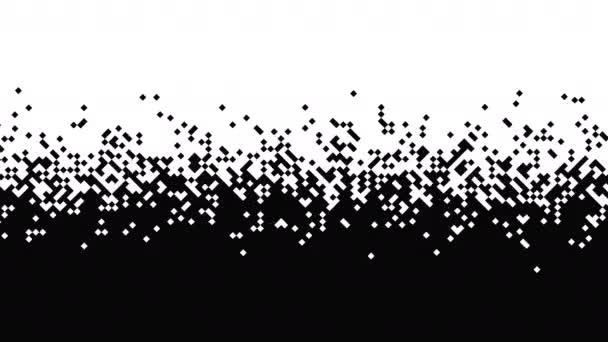 Grunge Pixelado Dissolver Fundo Gradiente Padrão Preto Branco Simples Looped — Vídeo de Stock