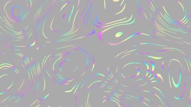 Vervormde Neon Gloeiende Lijnen Abstracte Achtergrond Zwarte Achtergrond Looping Beeldmateriaal — Stockvideo