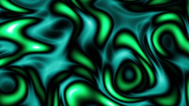绿色无缝化流体艺术背景 4K环路镜头 — 图库视频影像