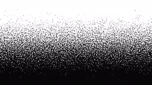 Grunge Pixelated Rozpustit Pozadí Přechodu Jednoduchý Černobílý Vzor Video Smyčka — Stock video