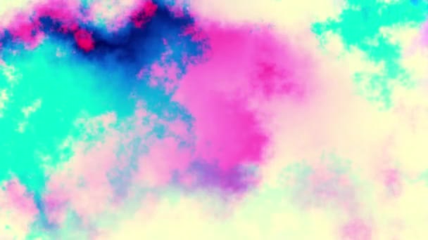抽象ループ4Kビデオ ループ再生のためのシームレス抽象的な重いサイケデリック背景 波状の表面を移動する 雲のような星雲の背景 ナチュラルレトロカラー — ストック動画