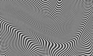 Optik illüzyon vektör arka planı. Basit siyah beyaz çizgiler