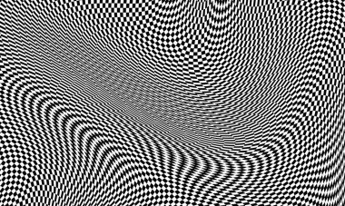 Optik illüzyon vektör arka planı. Basit siyah beyaz çizgiler