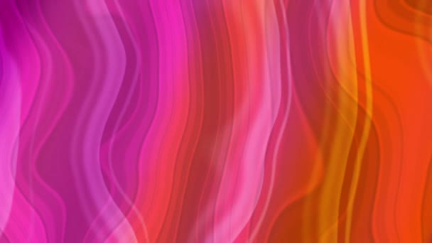 Оранжево Фиолетовая Жидкость Текущая Элегантными Волнами Цикл Анимации — стоковое видео