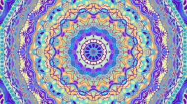 4k döngülü eski yoga mandala dönüyor ve yakınlaştırılıyor