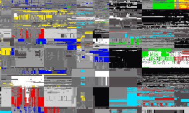 Dijital bir arızanın pikseldeki deseni. Soyut arkaplan, bir dijital arızanın deseni.