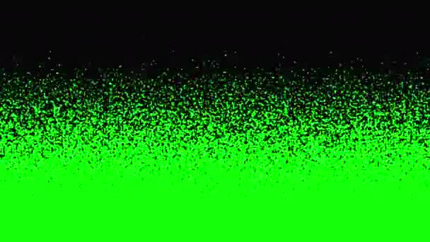 アニメーションピクセル化グラデーショングラウンジ背景 シンプルな黒と緑の背景 スタイルを分解する ループ — ストック動画