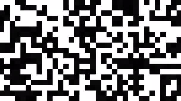 Анимированный Пиксельный Градиентный Фон Гранж Простой Черный Белый Фон Растворить — стоковое видео