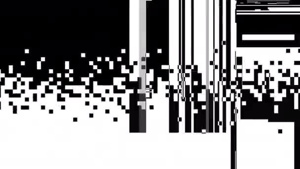 动画像素化梯度背景简单的黑白背景 解散风格 第4圈K — 图库视频影像