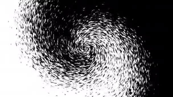 Endless Spinning Futuristic Wavy Spiral Seamless Looping Footage Abstract Helix — Stock Video