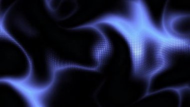 Parlak mavi noktalar ve bulanık arkaplan içeren soyut bir arkaplan. Kusursuz döngü hareketi tasarımı. Video animasyonu Ultra HD 4K 3840x2160