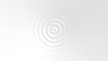 Beyaz daireler soyut arka plan. Temiz modern grafik tasarımı. Kusursuz döngü 3 boyutlu canlandırma. 4k döngü