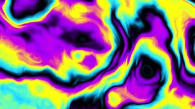 Renkli Kusursuz Sıvı Sanat Soyut Arkaplan. Animasyon. 4k döngü görüntüsü