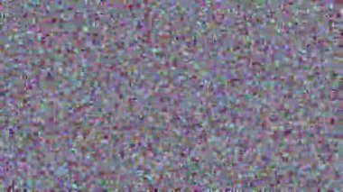 Eski Retro TV - Kötü sinyal yüzünden parazit televizyon sesi. Döngü canlandırması
